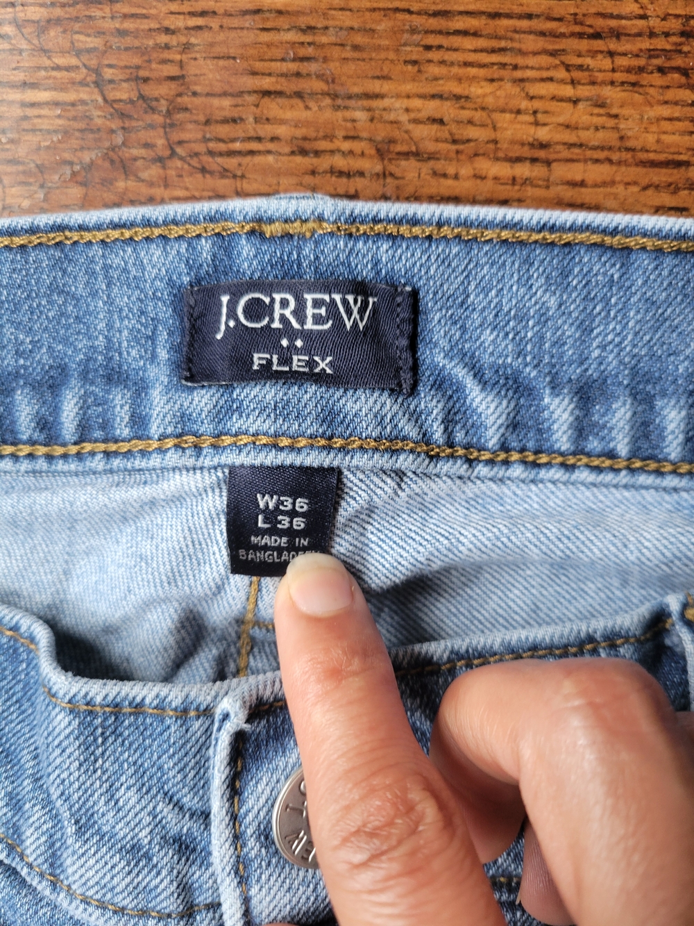 J. Crew Men's Jeans size 36/36 Slim Flex Blue Denim Medium Wash Casual - Picture 6 of 17